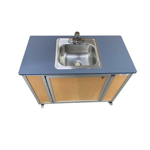 MONSAM Portable Sink 35" L x 18" W Portable Service Sink with Faucet